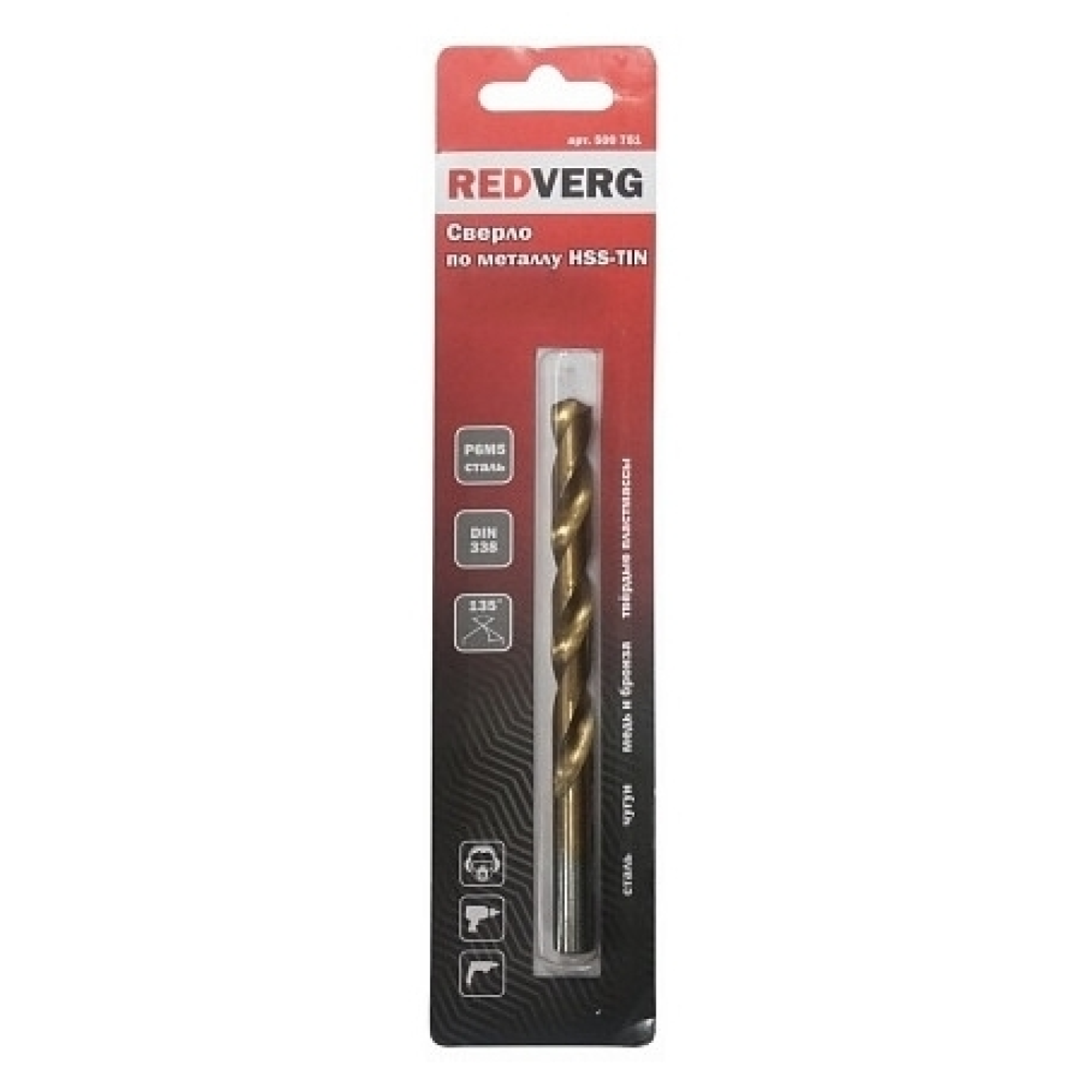 Сверло по металлу RedVerg HSS-TiN 5 мм(500671)