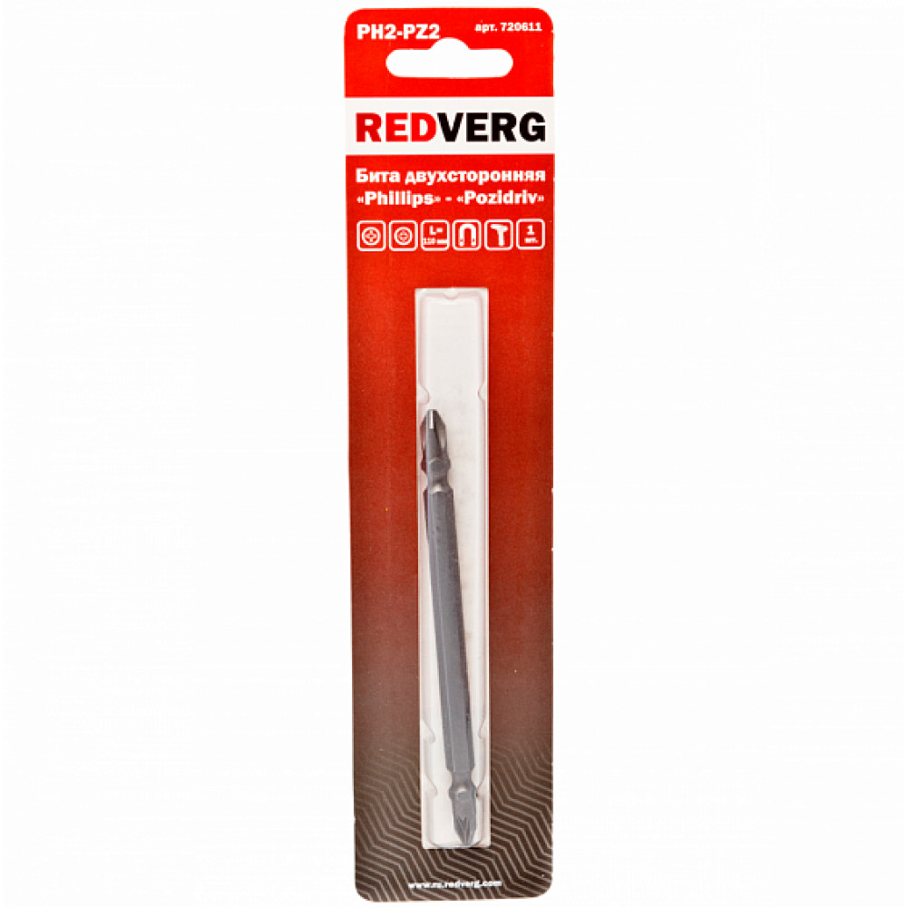 Бита Redverg PH2-Pz2 двусторонняя х110(720611)