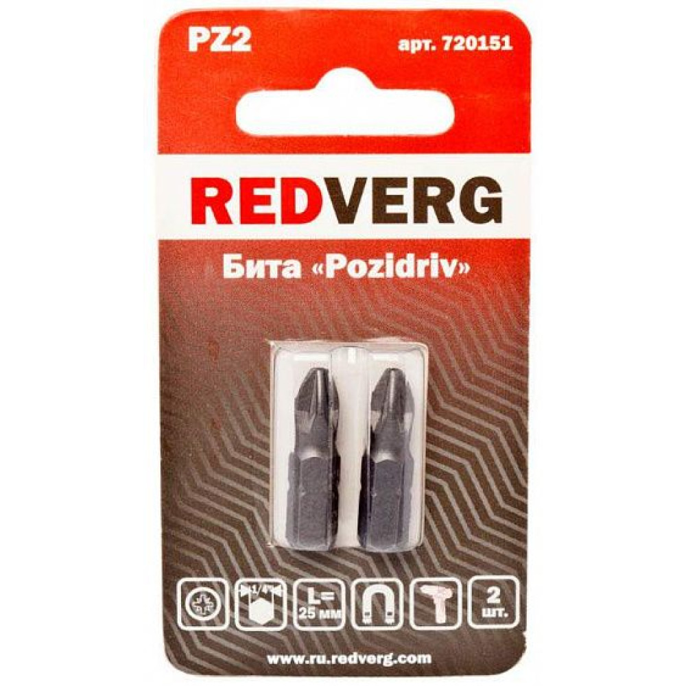 Бита Redverg Pz2х25 (2шт.)(720151)