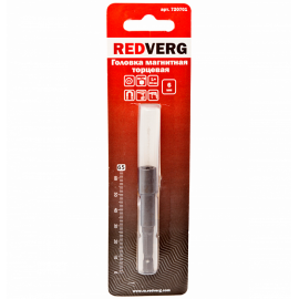 Головка Redverg магнитная торцевая шестигранная 1/4'' 6x65мм(720701)