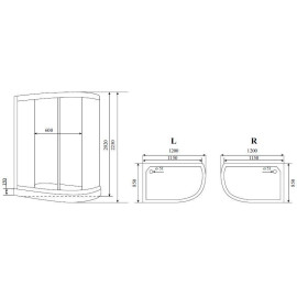 Душевая кабина Timo Standart T-1102P L