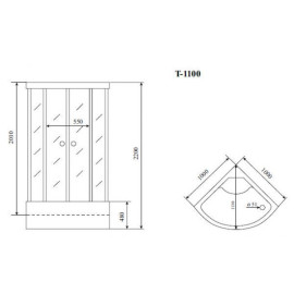 Душевая кабина WELTWASSER WW500 EMMER 150/85/55