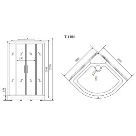 Душевая кабина TIMO Standart T-6601 Silver