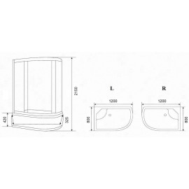 Душевая кабина PARLY EF1221L