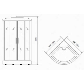 Душевая кабина Timo Comfort T-8809 P Clean Glass