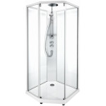 Душевая кабина IDO Showerama 10-5 Comfort 90х90 пятиугольная алюминий/прозрачное стекло (131.401.202.302)