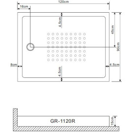Поддон GROSSMAN GR-11200920R 120х90х15 см для GR-1120R