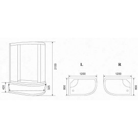 Душевая кабина PARLY EC1221R