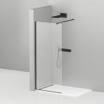 Душевая перегородка CEZARES Liberta-L-1-120-C-Nero