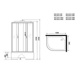 Душевая кабина NIAGARA NG-2510-14RP