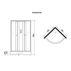 Душевая кабина NIAGARA Promo P90/26/MT/BK