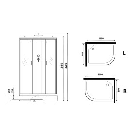Душевая кабина NIAGARA NG-33184-14LF