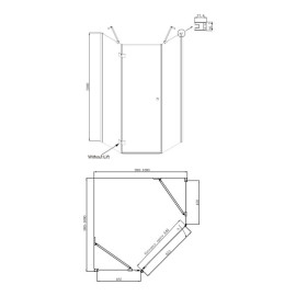 Душевое ограждение AMBASSADOR Diamond 12011112L