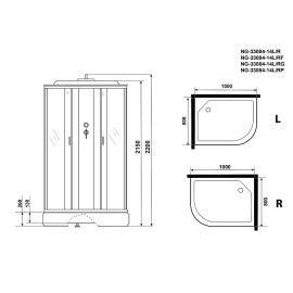 Душевая кабина NIAGARA NG-33084-14LF