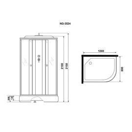 Душевая кабина NIAGARA NG-3524-14L