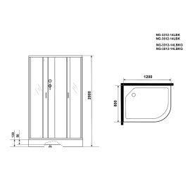 Душевая кабина NIAGARA NG-3312-14LBKG