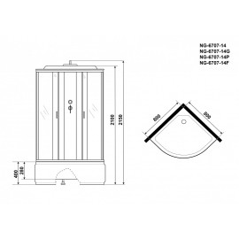 Душевая кабина NIAGARA NG-6707-14G