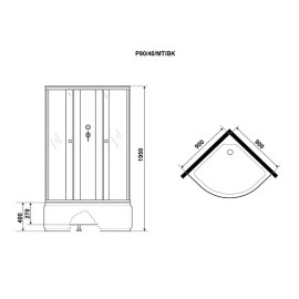 Душевая кабина NIAGARA Promo P90/40/MT/BK