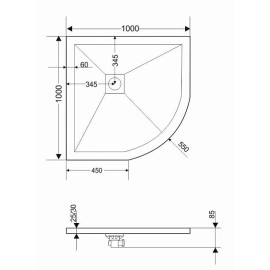 Поддон GROSSMAN GR-S1100100 100х100х2,5 см белый