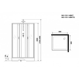 Душевая кабина NIAGARA NG-1101-14BKTG