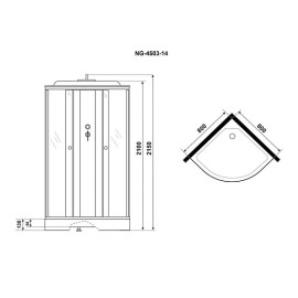 Душевая кабина NIAGARA NG-4503-14 тонированное