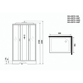 Душевая кабина NIAGARA NG-43975-14Q