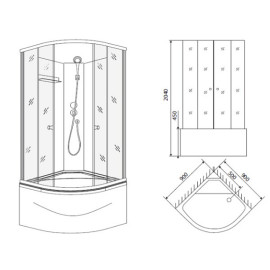 Душевая кабина AM.PM Sense Deep New W75C-218A090WT