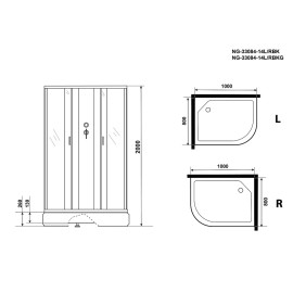 Душевая кабина NIAGARA NG-33084-14RBK