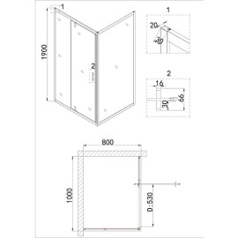 Душевое ограждение NIAGARA NG-83-10AB-A80B