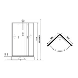 Душевая кабина NIAGARA NG-6702-14BKT