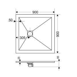Экран для поддона GROSSMAN GR-S29090Q Strong