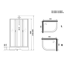 Душевая кабина NIAGARA NG-33084-14LBKT
