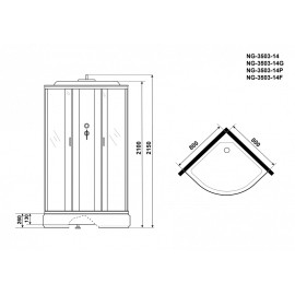 Душевая кабина NIAGARA NG-3503-14G