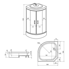 Душевая кабина ERLIT ER351026-C3
