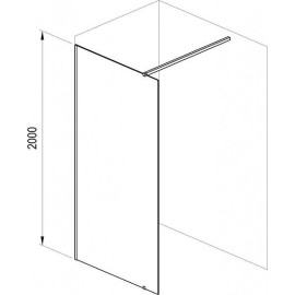 Душевая перегородка RAVAK Walk-In Wall GW9WG0C00Z1 блестящий + транспарент