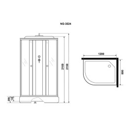 Душевая кабина NIAGARA NG-3524-14R