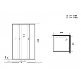 Душевая кабина NIAGARA NG-1101-14BKG