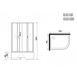 Душевая кабина NIAGARA NG-2310-14LBK