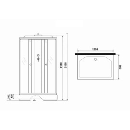 Душевая кабина NIAGARA Promo P120/80/26Q/MT