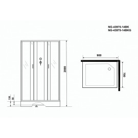 Душевая кабина NIAGARA NG-43975-14QBKG