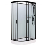 Душевая кабина FRANK F418R Black низкий поддон без крыши