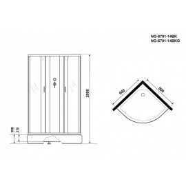 Душевая кабина NIAGARA NG-6701-14BK