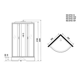 Душевая кабина NIAGARA NG-6703-14G