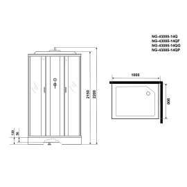 Душевая кабина NIAGARA NG-43085-14Q