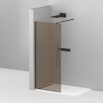 Душевая перегородка CEZARES Liberta-L-1-120-BR-Nero
