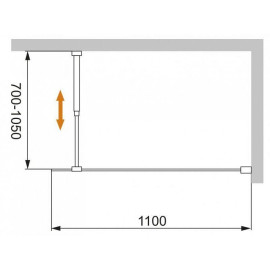 Душевая перегородка CEZARES Liberta-L-1-110-BR-Cr