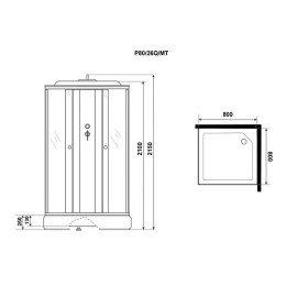 Душевая кабина NIAGARA Promo P90/26Q/MT