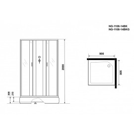 Душевая кабина NIAGARA NG-1108-14BKG