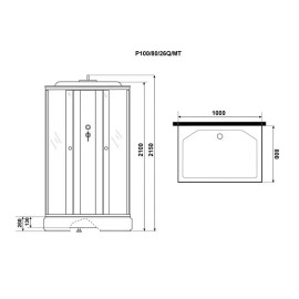 Душевая кабина NIAGARA Promo P100/80/26Q/MT