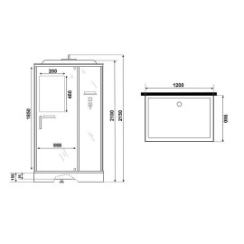 Душевая кабина NIAGARA Standart ST120/90/15Q